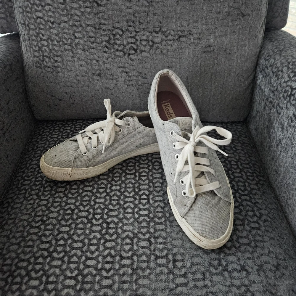 Keds Gray Casual Sneakers Sz 11 W, 9.5 M - Preppy, Streetwear, Unisex